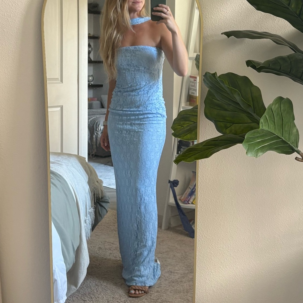 Lucy in the sky - blue scarf dress